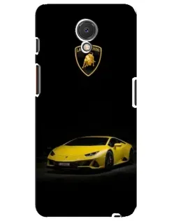 Чехол для Meizu M6s с картинкой «Lamborghini желтый акцент»