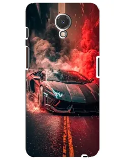Чехол для Meizu M6s с картинкой «Lamborghini красный дым»