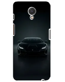 Чехол для Meizu M6s с картинкой «Черный Lamborghini Aventador»