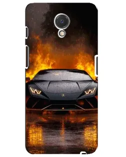 Чехол для Meizu M6s с картинкой «Lamborghini в огне»