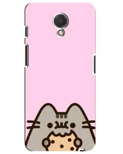 Чохол для Meizu M6s з картинкою «Pusheen та печиво»