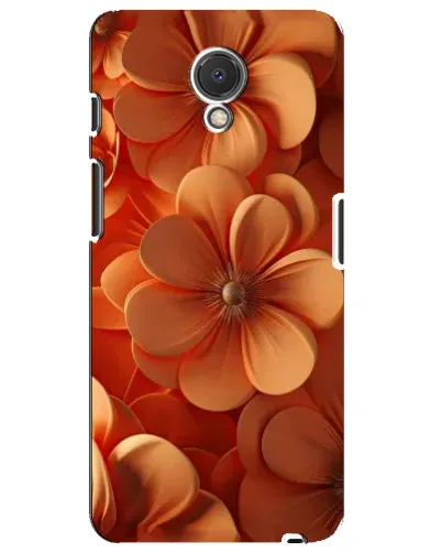 Чехол для Meizu M6s с картинкой «Оранжевый макро цветок»