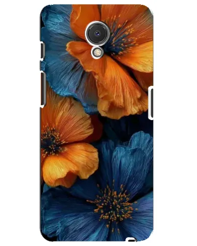 Чехол для Meizu M6s с картинкой «Яркая сине-оранжевая флора» Чехол для Meizu M6s с картинкой «Яркая сине-оранжевая флора»