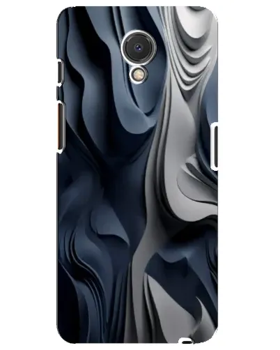 Чехол для Meizu M6s с картинкой «Объемные синие складки»