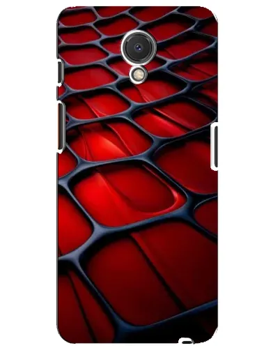 Чехол для Meizu M6s с картинкой «Красная глянцевая сетка»