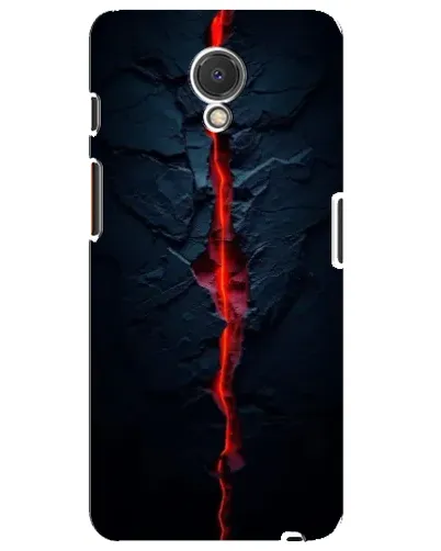 Чехол для Meizu M6s с картинкой «Kрасная лавовая трещина»