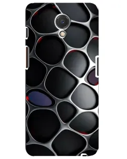 Чехол для Meizu M6s с картинкой «Объемная темная решетка»