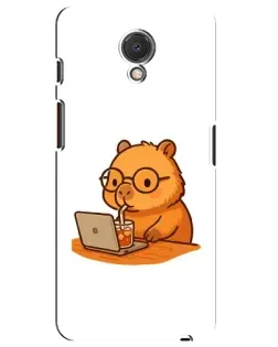 Чехол для Meizu M6s с картинкой «Капибара с ноутбуком»