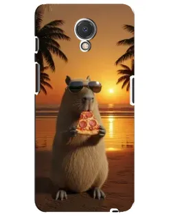 Чехол для Meizu M6s с картинкой «Капибара с пиццей»