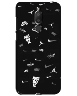 Чохол для Meizu M6T (Meilan 6T) з картинкою «Nike Black Pattern»