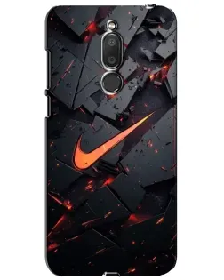 Чехол для Meizu M6T (Meilan 6T) с картинкой «Nike — эффект разломов»