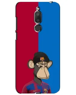Чехол для Meizu M6T (Meilan 6T) с картинкой «Bored Ape — фанат Барсы»
