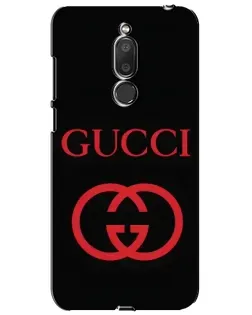 Чехол для Meizu M6T (Meilan 6T) с картинкой «Gucci — красный логотип»