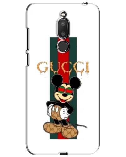 Чехол для Meizu M6T (Meilan 6T) с картинкой «Микки Маус Gucci — полосы»