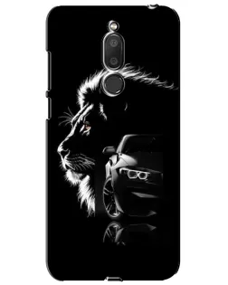 Чохол для Meizu M6T (Meilan 6T) з картинкою «BMW та лев»