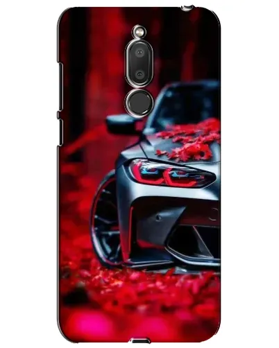 Чохол для Meizu M6T (Meilan 6T) з картинкою «Спортивна BMW та квіти»