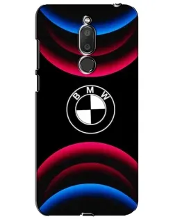 Чохол для Meizu M6T (Meilan 6T) з картинкою «Логотип BMW та неонові дуги»