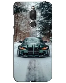 Чохол для Meizu M6T (Meilan 6T) з картинкою «BMW у зимовому лісі»