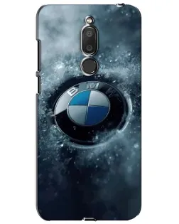 Чехол для Meizu M6T (Meilan 6T) с картинкой «Логотип BMW — лед»