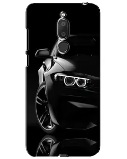 Чехол для Meizu M6T (Meilan 6T) с картинкой «Черная BMW — профиль»