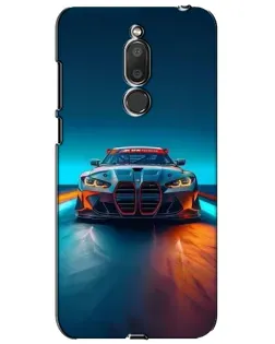 Чехол для Meizu M6T (Meilan 6T) с картинкой «BMW — огни неона»