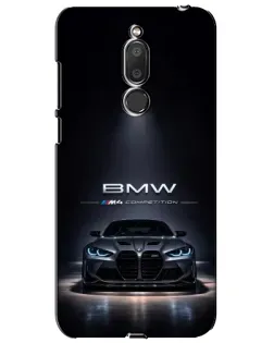 Чехол для Meizu M6T (Meilan 6T) с картинкой «BMW сквозь ночной город»