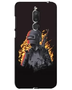 Чохол для Meizu M6T (Meilan 6T) з картинкою «PUBG — вогняний силует»