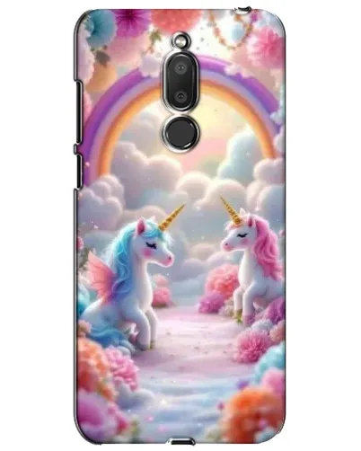 Чехол для Meizu M6T (Meilan 6T) с картинкой «Радуга и единороги»