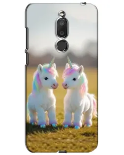 Чехол для Meizu M6T (Meilan 6T) с картинкой «Пара единорогов»