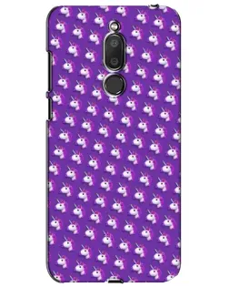 Чехол для Meizu M6T (Meilan 6T) с картинкой «Единороги на фиолетовом»