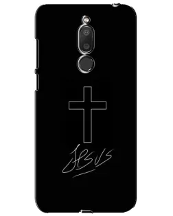 Чехол для Meizu M6T (Meilan 6T) с картинкой «Графический крест Jesus»