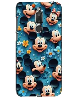 Чехол для Meizu M6T (Meilan 6T) с картинкой «Паттерн Микки и Минни»