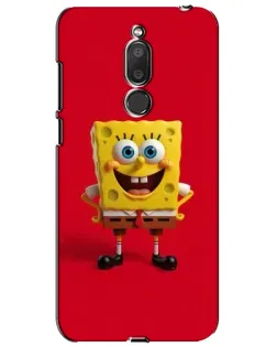 Чехол для Meizu M6T (Meilan 6T) с картинкой «Спанч Боб на красном»
