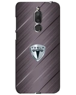 Чехол для Meizu M6T (Meilan 6T) с картинкой «Металлическая текстура Tesla»