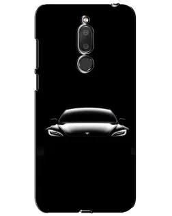 Чехол для Meizu M6T (Meilan 6T) с картинкой «Фары Tesla Night»