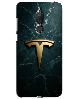 Чехол для Meizu M6T (Meilan 6T) с картинкой «Мраморная Tesla Gold»