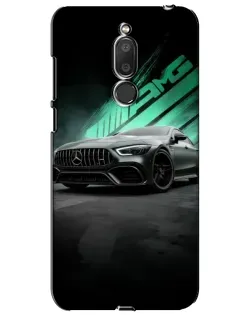 Чехол для Meizu M6T (Meilan 6T) с картинкой «Темный Mercedes AMG»