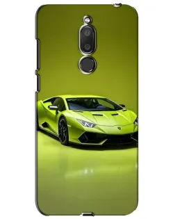 Чехол для Meizu M6T (Meilan 6T) с картинкой «Салатовый Lamborghini Huracan»