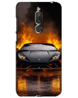 Чехол для Meizu M6T (Meilan 6T) с картинкой «Lamborghini в огне»