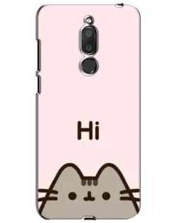 Чехол для Meizu M6T (Meilan 6T) с картинкой «Пушин говорит Hi»