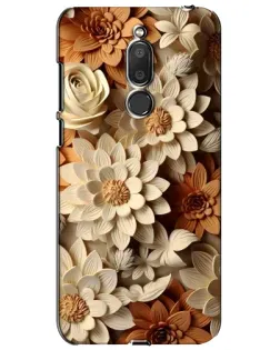 Чохол для Meizu M6T (Meilan 6T) з картинкою «Бежевий флористичний декор»