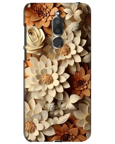 Чохол для Meizu M6T (Meilan 6T) з картинкою «Бежевий флористичний декор»