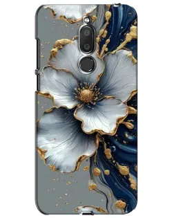 Чохол для Meizu M6T (Meilan 6T) з картинкою «Біла квітка та золотий флюїд»