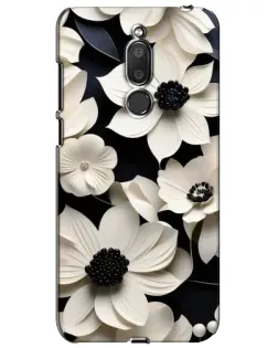 Чохол для Meizu M6T (Meilan 6T) з картинкою «Об'ємні білі квіти»
