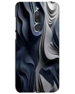 Чохол для Meizu M6T (Meilan 6T) з картинкою «Об'ємні сині складки»