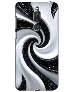 Чохол для Meizu M6T (Meilan 6T) з картинкою «Чорно-біла спіраль»