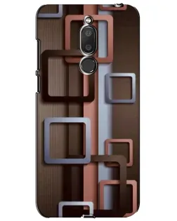 Чохол для Meizu M6T (Meilan 6T) з картинкою «Коричневі об'ємні квадрати»