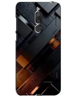 Чехол для Meizu M6T (Meilan 6T) с картинкой «Черные геометрические блоки»