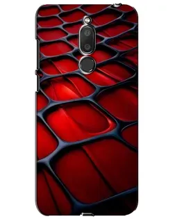 Чехол для Meizu M6T (Meilan 6T) с картинкой «Красная глянцевая сетка»
