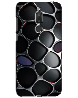 Чехол для Meizu M6T (Meilan 6T) с картинкой «Объемная темная решетка»